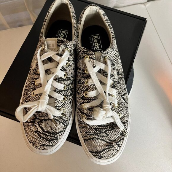 Keds Jump Kick Sneakers Womens Size 9.5 Python Snake Print Canvas Lace Up EUC! - Picture 8 of 11